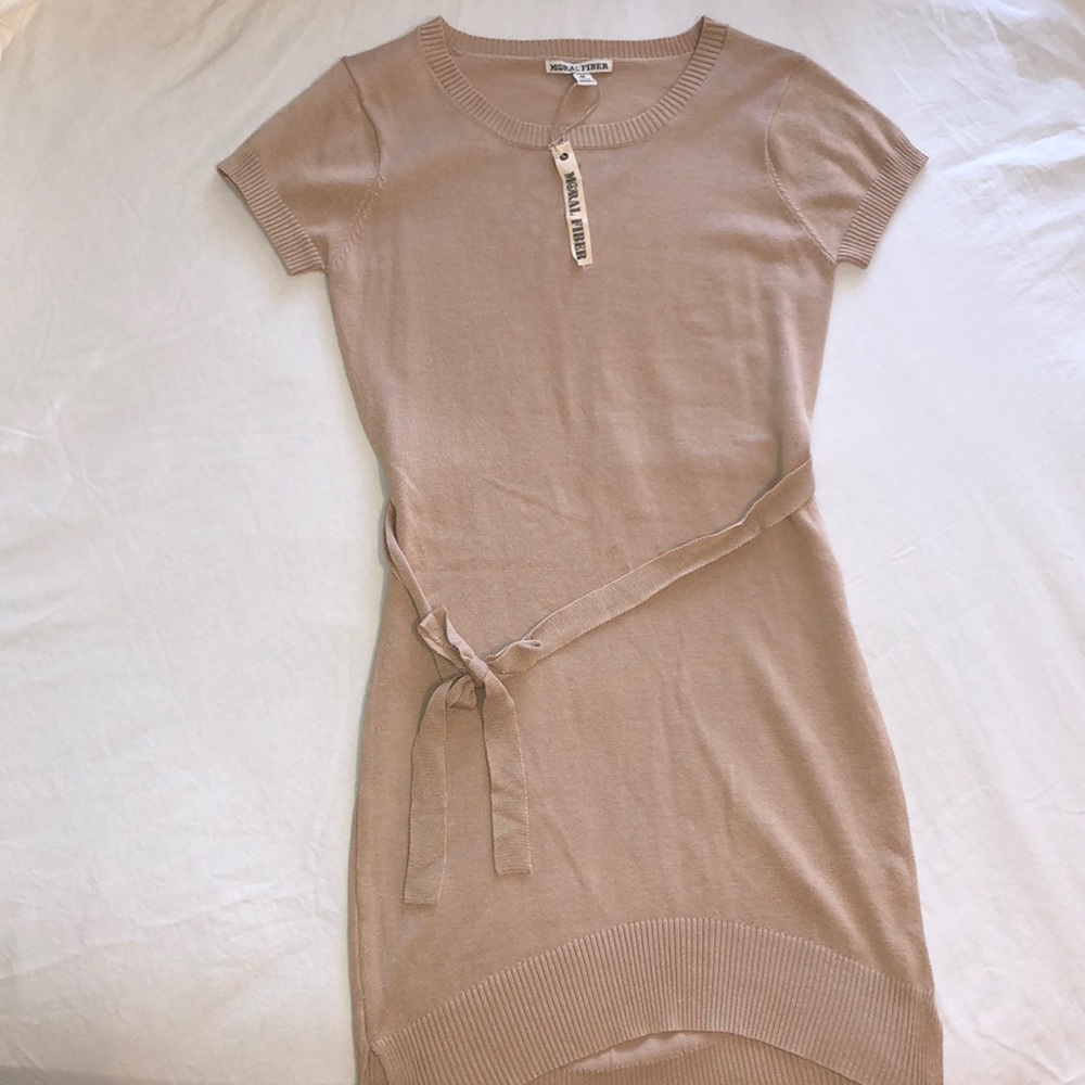 Tan fitted dress